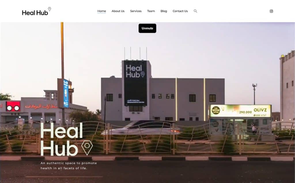 Heal Hub personalised wellness and care platform homepage