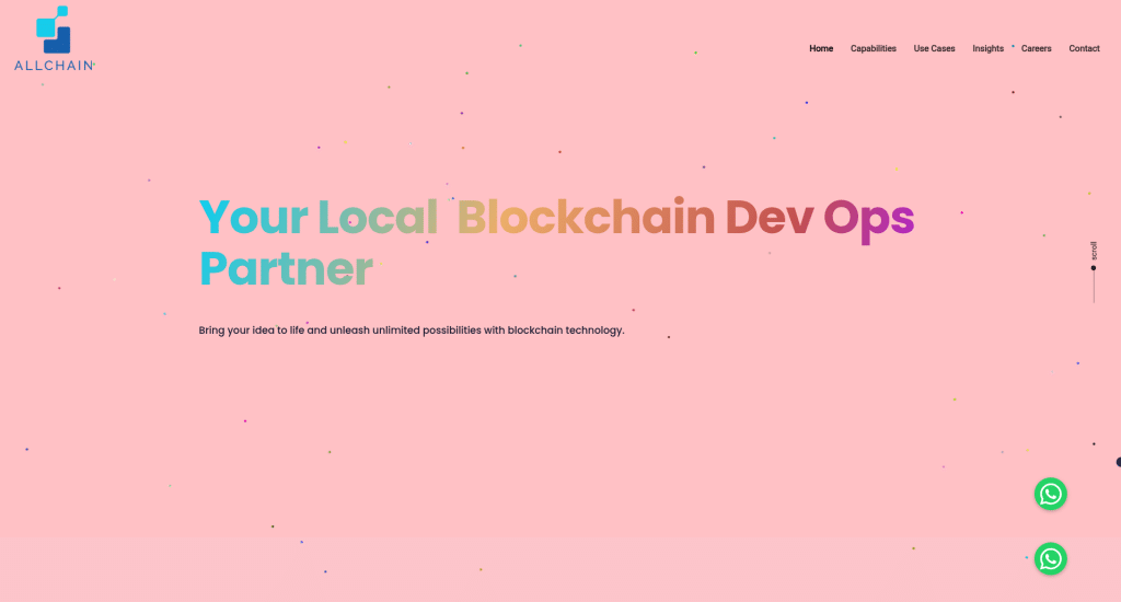 All Chain Web 3.0 development partner homepage